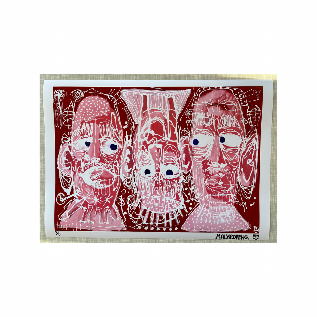 “Family with a bat” fine art print